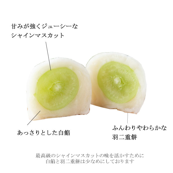 極 マスカット大福 プレミアム (3個入) – 丸三老舗